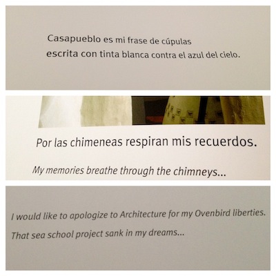 trechos do livro sobre a Casapueblo
