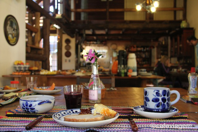 A delicadeza do café da manhã da Pousada Volta ao Mundo