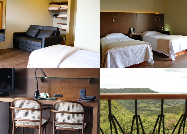 Quarto famíla com vista para o vale.