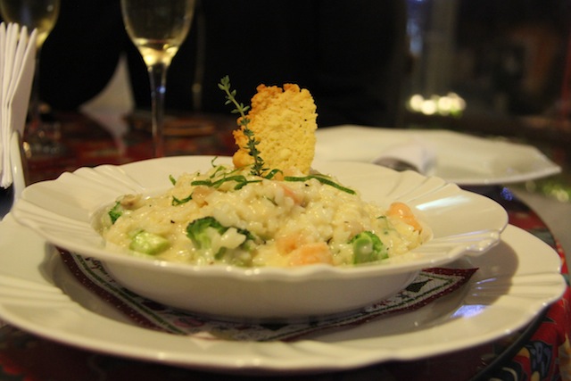 o delicioso risoto de camarão da casa!