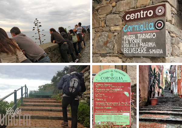 A charmosa e ao alto Corniglia