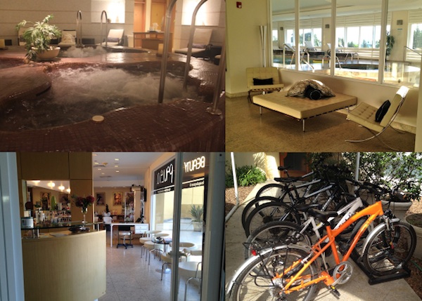 as 4 jacuzzis imperdíveis, o salão de beleza e as bicicletas para alugar