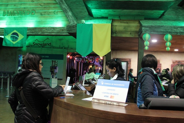 O ingresso no parque
