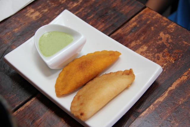 a degustação das crianças: empanadas