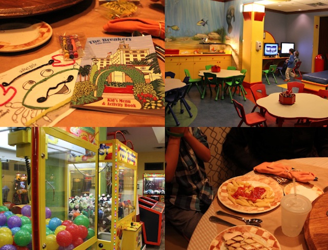 o menu e espaço kids, que também tem aquário, sala de cinema, jogos e recreacionista