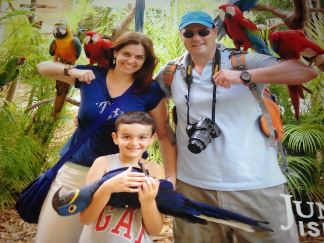 A família curtindo o Jungle Island