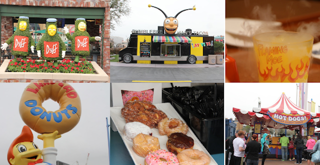 UNIVERSAL STUDIOS : as diversas barraquinhas na área dos Simpsons no
