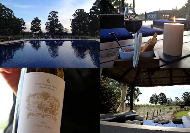 O fim de tarde sublime na pisicna do Four Seasons