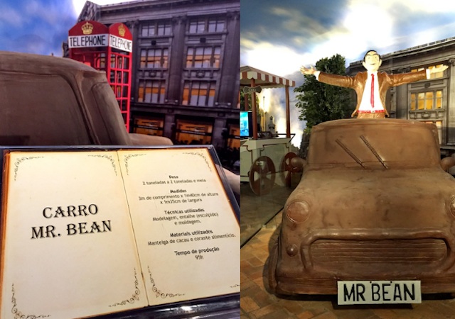 O carro tem uma estrutura maciça de chocolate. Tão pesado que precisou de reforço na estrutura do chão do prédio