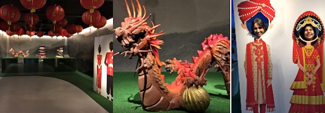 Entre os "países de chocolate" espaço para tirar fotos temáticas