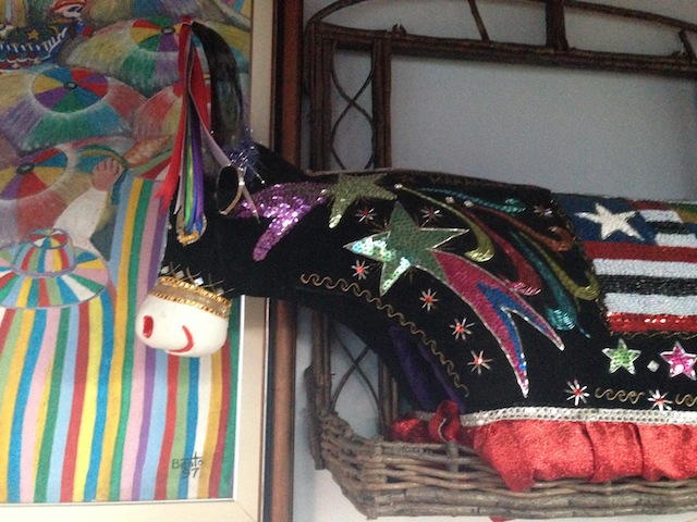 Decor de São João na entrada da pousada era muito lindinha