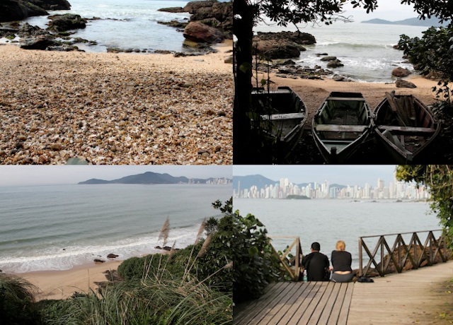 A trilha para o Morro do Careca e a Praia das Conchas onde são feitas algumas atividades com as crianças