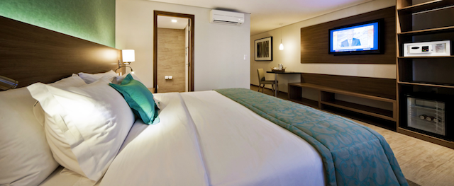 A suíte nos aguardando para a nossa #ExperiênciaRadisson. Foto divulgação Radisson Belém