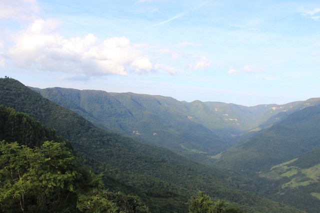 O visual do restaurante do Galp'ão Criolo, outra parada para apreciar a vista além da do Mirante