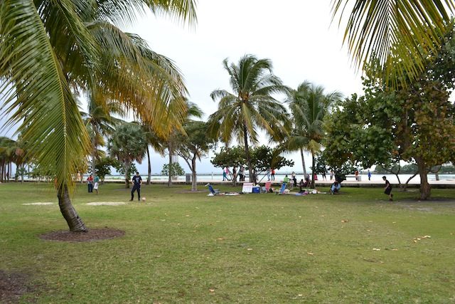 O delicioso parque de South Pointe em South Beach