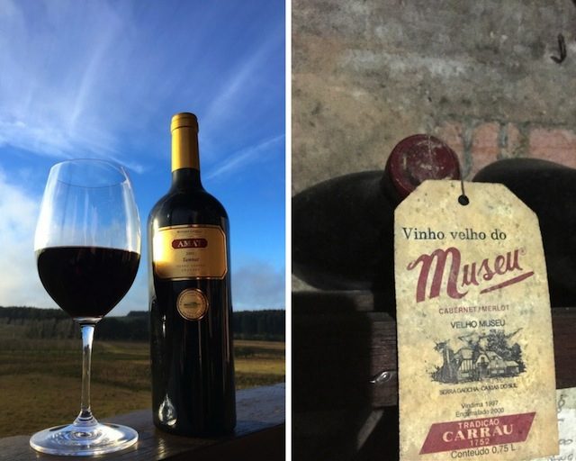 De um lado o tannat campeão dos vinhedos de Rivera (Amat) e do outro, o Velho Museu da Serra Gaúcha