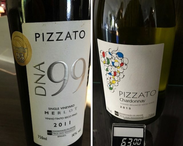 Dois ícones da casa: merlot e chardonnay
