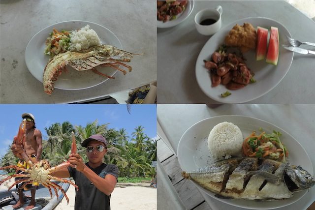 café da manha + almoço+ janta + carangueijo gigante