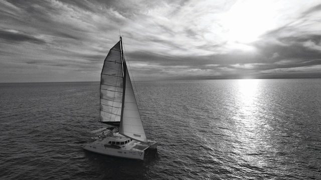 Enfim, a grande aventura no catamaran