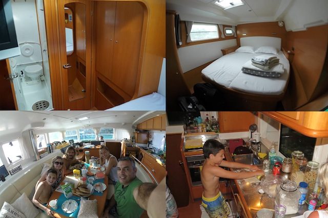 Parte interna do barco – São 4 suítes.
