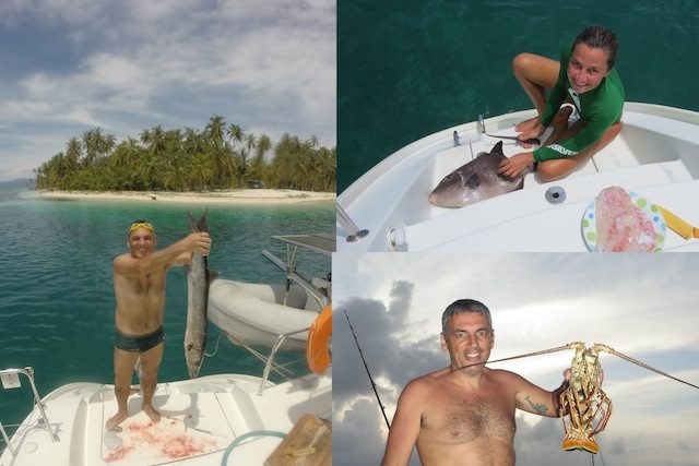 Pescando o almoço.